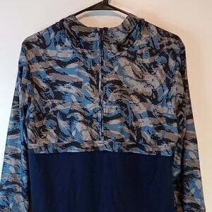 Under Armour Rain Jacket 1/2 Zip Pullover Hoodie Camo Colorblock Women's Sz Med